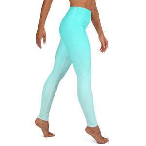 Salty Mermaid Performance Leggings (Aqua) - Fla Coastal Sunshine State Local Gear