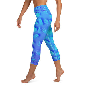 Frond Frenzy Capri Leggings - Fla Coastal Sunshine State Local Gear