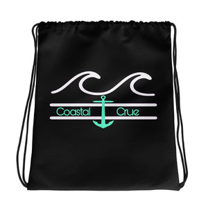 Black Drawstring bag - Fla Coastal Sunshine State Local Gear